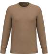 NS333 Native Spirit Unisex Crew Neck Long Sleeve T-Shirt Dark Camel colour image